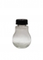 Preview: Glühbirne-Flasche 40ml, inkl. Spezialverschluss Kunststoff schwarz   Nur noch solange Vorrat! Noch 17 Stk. vorhanden, Zwischenverkauf vorbehalten